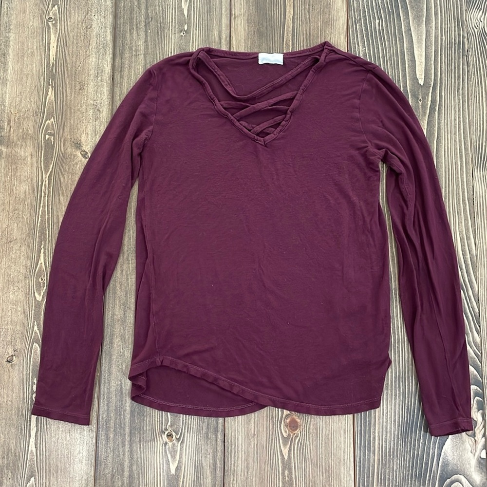 Girls Purple Glitz Long Sleeve Shirt